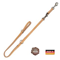 Akah Polizeileine Hundeleine aus naturfahlem Leder 