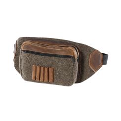 Jagdtasche Bauchtasche aus Wollfilz + Leder 