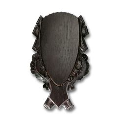 Geweihbrett Hirsch Eiche dunkel, geschnitzt 