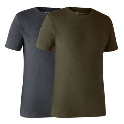 Deerhunter Herren T-Shirt 2er Pack grün + grau 