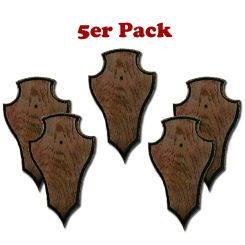 Gehörnbretter Rehwild 5er Pack Eiche dunkel spitz 