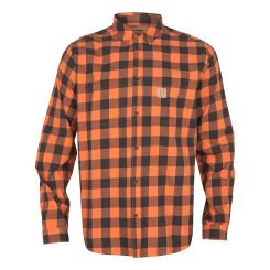 Härkila Hemd Scandinavian orange-schwarz kariert 