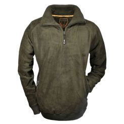 Hubertus Fleece-Jagdpullover grün 