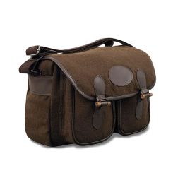 Jagdtasche Wollfilz + Leder braun 