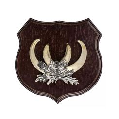 Keilerbrett Eiche dunkel in Wappenform 