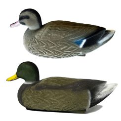 Lockente/Lockerpel Kunststoff-Vollkörper beflockt 