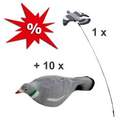 Lockvogel-Set für die Taubenjagd 