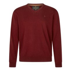 Seeland Herren Pullover mit V-Ausschnitt rot 