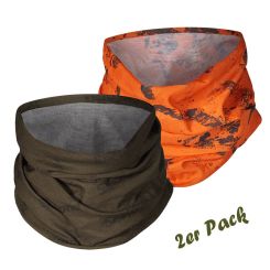 Seeland Schlauchschal 2er Pack grün + orange camo 
