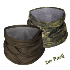 Seeland Schlauchschal 2er Pack grün + grün camo 
