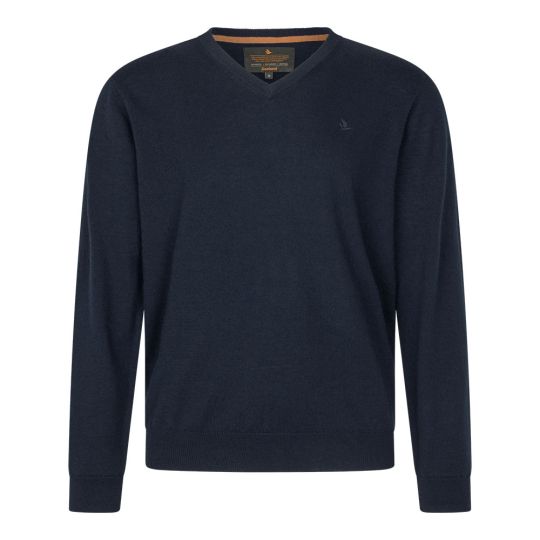 Seeland Herren Pullover mit V-Ausschnitt blau 