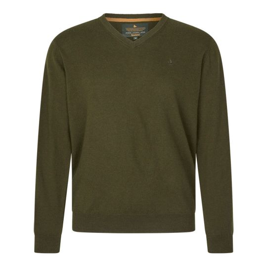 Seeland Herren Pullover mit V-Ausschnitt grün 