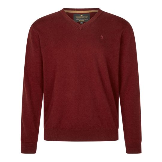 Seeland Herren Pullover mit V-Ausschnitt rot 