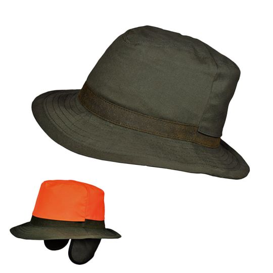 Skogen Jagdhut/Regenhut wendbar grün-orange 