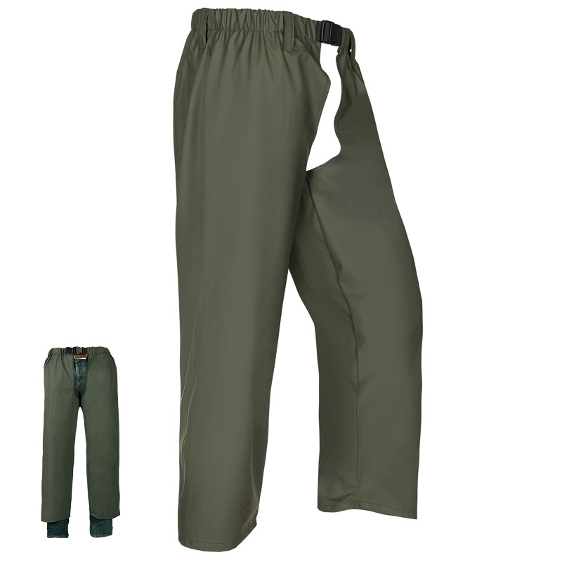 Jäger Beinschutz Chaps Beinlinge Jagd dornenfest wasserfest grün NEU 13.051/61 
